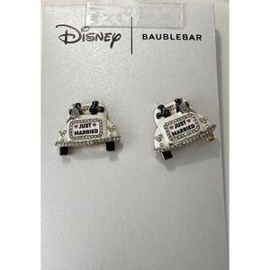 Disney Baublebar Just Married Car Earrings Bridal Wedding Gift Honeymoon Jewelry